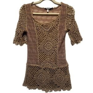 Miss Kelly 1999 crochet and knit top‎ size s